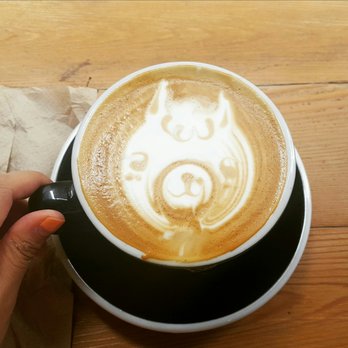 Bibble & Sip - Alpaca design of  my lavender latte! - Coffee & Tea Near Me - New York, New York