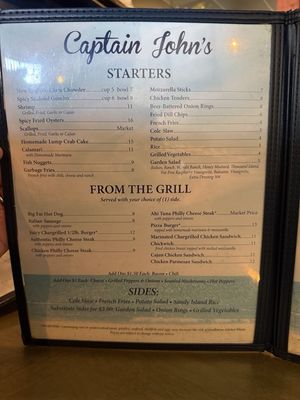 Menu photo 1 Captain John's Seafood Grill Pawleys Island, SC