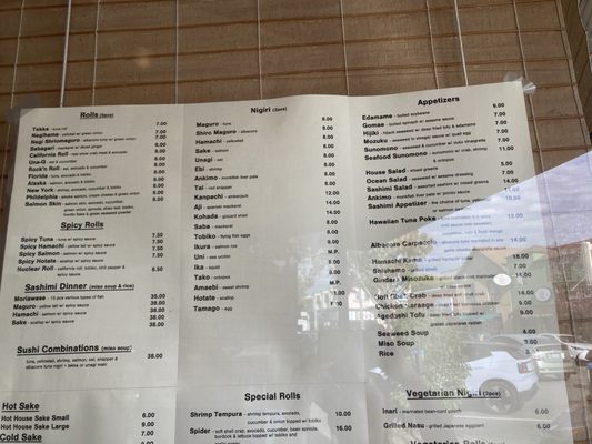 Menu photo 1 Sushi Kazu San Francisco, CA Menu photo 1 Sushi Kazu San Francisco, CA
