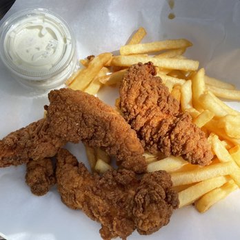Farmer Boys - 2 pc Chicken Strips and fries - Burgers Near Me - Baldwin Park, California