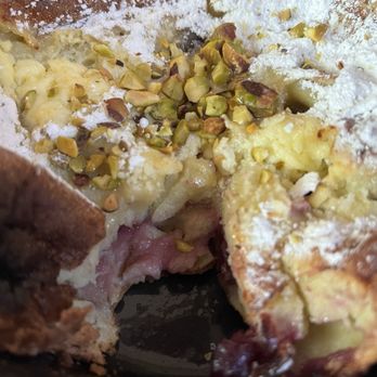 Tilikum Place Cafe - Cherry Dutch baby pancake and salmon Benedict. - New American Near Me - Seattle, Washington