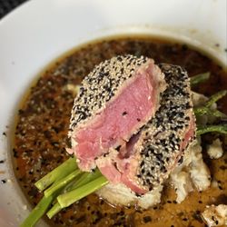 Red Rocks Cafe-Huntersville - Sesame Tuna w/ mashed potatoes instead of risotto