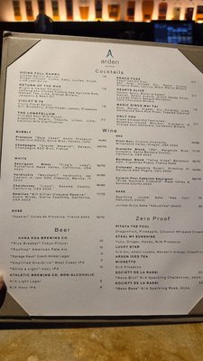 Menu photo 6 Arden Waikiki Honolulu, HI