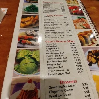 Green Leaves - Gf menu - Sushi Bars Near Me - York, Maine