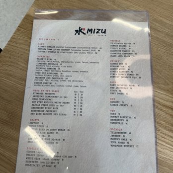 Mizu - Menu - Sushi Bars Near Me - Denver, Colorado
