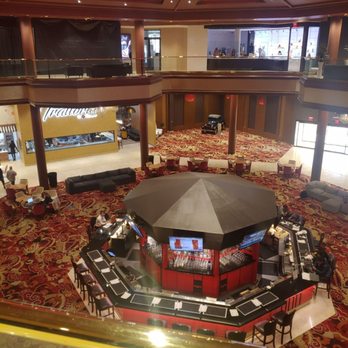 Ahern Hotel - Looking from 2nd floor to 1st floor. The bar in the middle open until 9pm. Happy Hour 5-7pm. - Hotels Near Me - Las Vegas, Nevada