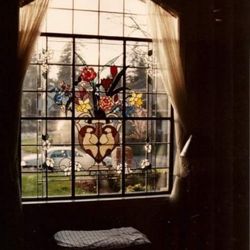 The Kathy Schaefer Studio - Commissioned stained glass panel for front window