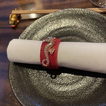 Sexy Fish Miami - Table decide and fish chopstick holder in the back - Seafood Near Me - Miami, Florida