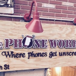 Phone repair shop interior