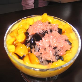 Mango Mango Dessert - Mango pudding with pomolo and grass jelly - Desserts Near Me - Brooklyn, New York Mango Mango Dessert - Mango pudding with pomolo and grass jelly - Desserts Near Me - Brooklyn, New York