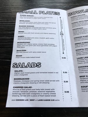 Menu photo 4 Kabobi By The Helmand Herndon, VA
