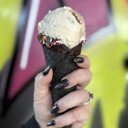 High Voltage Ice Creamery - Foster the People in a cone