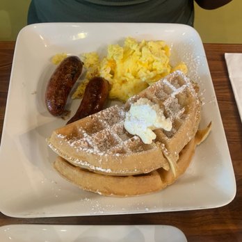 Highlands - Big Waffle Breakfast with chicken sausage - Coffee & Tea Near Me - Washington, DC, District of Columbia