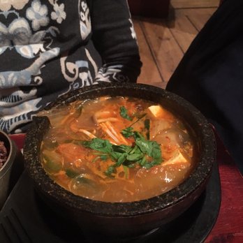 HanGawi - Tofu Kimchi Hot Pot. Star of the show! My favorite dish on the menu. Ask for multigrain rice for $1.50 extra - Vegetarian Near Me - New York, New York HanGawi - Tofu Kimchi Hot Pot. Star of the show! My favorite dish on the menu. Ask for multigrain rice for $1.50 extra - Vegetarian Near Me - New York, New York