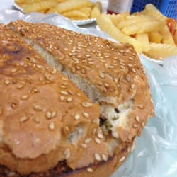 Hamburguesa grande y papas