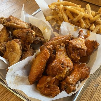 Fire Wings - Wing Wednesday 20 Wings- Buffalo Stampede and Malaysian Curry with large LRG fries - Sandwiches Near Me - San Jose, California