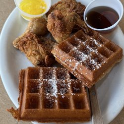 The Village Cafe - Fried Chicken and Waffles $19.50
