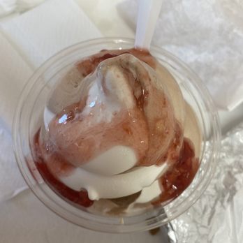 Burger Time - Ice cream swirl with strawberry topping - Fast Food Near Me - Antioch, California