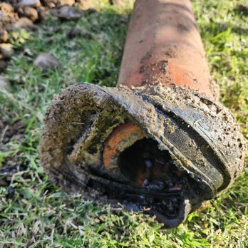 County Wide Septic - The problem portion of the clay pipe where it was collapsed. - Septic Services Near Me - Bloomington, California County Wide Septic - The problem portion of the clay pipe where it was collapsed. - Septic Services Near Me - Bloomington, California