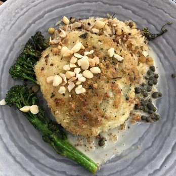 Duke's Malibu - Sautéed Mac Nut and Herb Crusted Fresh Fish (Pacific Halibut) - New American Near Me - Malibu, California Duke's Malibu - Sautéed Mac Nut and Herb Crusted Fresh Fish (Pacific Halibut) - New American Near Me - Malibu, California
