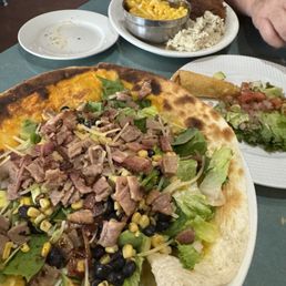Chuck Norris fried chicken and brisket salad were fantastic! Nice atmosphere  Outstanding service! Drove from Flagstaff to eat lunch here