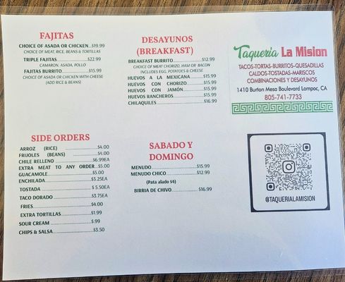 Menu photo 4 Taqueria La Mision Lompoc, CA Menu photo 4 Taqueria La Mision Lompoc, CA