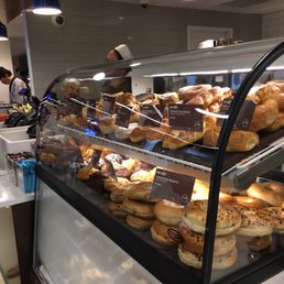 Newly renovated Cafe 212: pastries and breads case