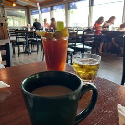 Bloody Mary & chaser, with coffee! Bloody Mary & chaser, with coffee!