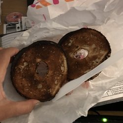 Dunkin' - I asked for a regular toasted bagel ....so??? I got a burnt bagel.