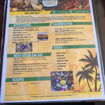 Jamaican Vibes Cuisine - Menu - Caribbean Near Me - Baton Rouge, Louisiana