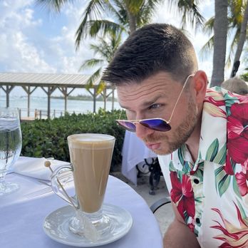 Latitudes - Sunset Key Cottages - Latte with rock candy stirrer - Seafood Near Me - Key West, Florida