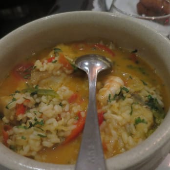 Restaurante Carmo - Arroz Tamboril Gambas - Monkfish rice with prawns served in an earthenware bowl - Tapas Bars Near Me - Lisbon, 11 Restaurante Carmo - Arroz Tamboril Gambas - Monkfish rice with prawns served in an earthenware bowl - Tapas Bars Near Me - Lisbon, 11