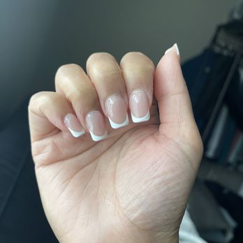 Magic Nails - Lint in the middle finger, white line is uneven on the pointer finger. Not worth your money. Go somewhere else. - Nail Salons Near Me - Fairfield, California Magic Nails - Lint in the middle finger, white line is uneven on the pointer finger. Not worth your money. Go somewhere else. - Nail Salons Near Me - Fairfield, California