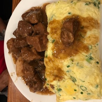 Tanaka Saimin - Fried rice Omelette with pork adobo. - Japanese Near Me - Honolulu, Hawaii Tanaka Saimin - Fried rice Omelette with pork adobo. - Japanese Near Me - Honolulu, Hawaii