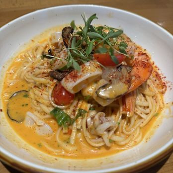 NEP Cafe - Irvine - Seafood Tom Kha Pasta - Breakfast & Brunch Near Me - Irvine, California