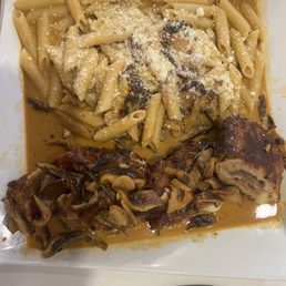 Stuffed Veal with mushroom sauce