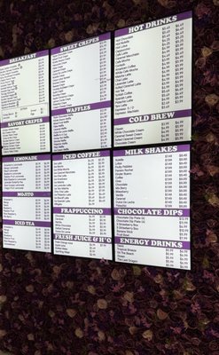 Menu photo 1 Kaffeinated Crepes and Coffee San Antonio, TX Menu photo 1 Kaffeinated Crepes and Coffee San Antonio, TX