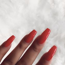 Overlay on my natural nails with Opi's "Cajun Shrimp" gel polish.