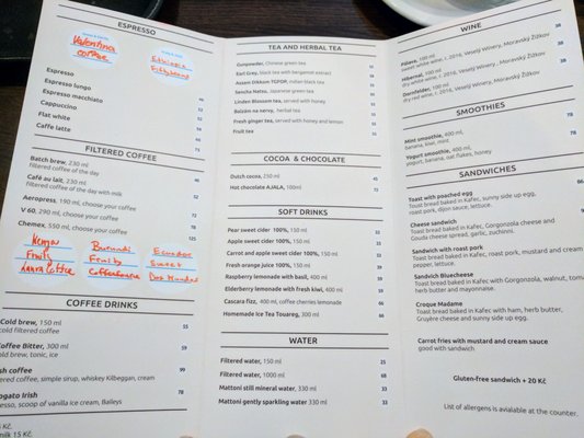 Menu photo 1 Kafec Brněnský Brno, JM