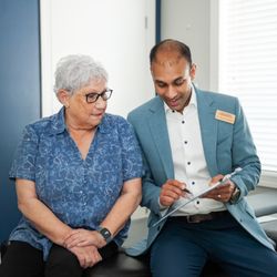 Stuart Chiropractic - Dr. Alibhai Discussing a Patient's Results