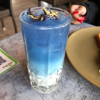 Jardin Cafe - Pea flower latte - New American Near Me - Patchogue, New York