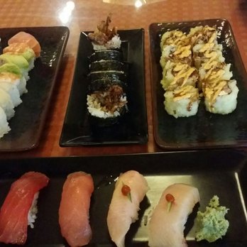 Itto Sushi - Top left to right: rainbow roll, spider roll, Vegas roll Bottom left to right: tuna, yellowtail - Sushi Bars Near Me - Midvale, Utah