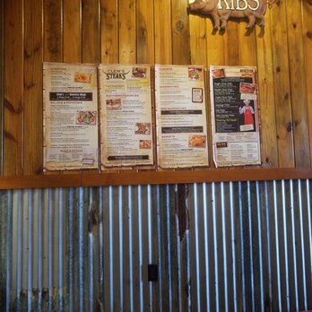 Clem Mikeska's Bar-B-Q and Grill - Menu at the pick up window. - Barbeque Near Me - Belton, Texas