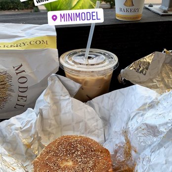Mini Model Bakery - Sausage breakfast sandwich and lavender latte - Bakeries Near Me - Yountville, California Mini Model Bakery - Sausage breakfast sandwich and lavender latte - Bakeries Near Me - Yountville, California