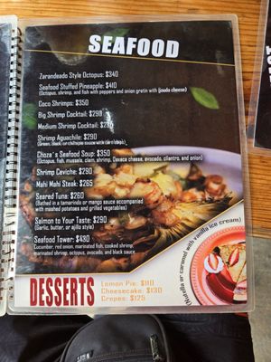 Menu photo 3 La Choza Del Puerto Puerto Morelos, ROO Menu photo 3 La Choza Del Puerto Puerto Morelos, ROO