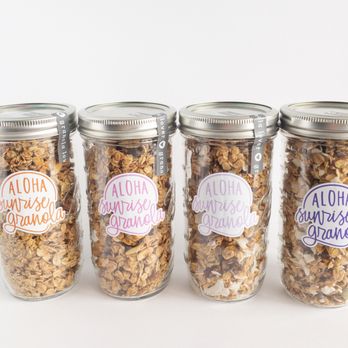 Aloha Sunrise Granola - four jars of granola - Bakeries Near Me - Waipahu, Hawaii Aloha Sunrise Granola - four jars of granola - Bakeries Near Me - Waipahu, Hawaii