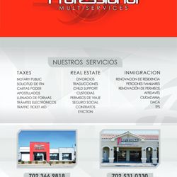 Professional Multi Services - Our Services.
Nuestros servicios