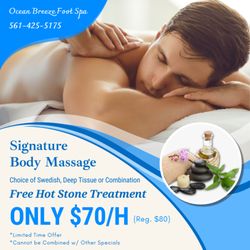 Ocean Breeze Massage Spa - Walk-in & Appointment Welcome