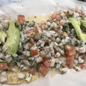 Taqueria El Tapatio - 2 Tostadas Ceviche - Mexican Near Me - Valencia, California Taqueria El Tapatio - 2 Tostadas Ceviche - Mexican Near Me - Valencia, California