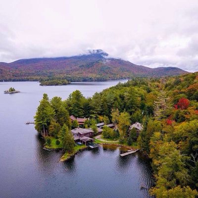 The Hedges on Blue Mountain Lake by null